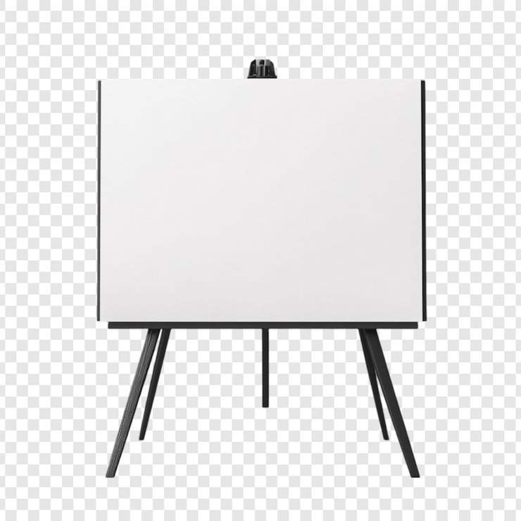 PSD Gratis mockup easel putih kosong sempurna untuk presentasi dan seni