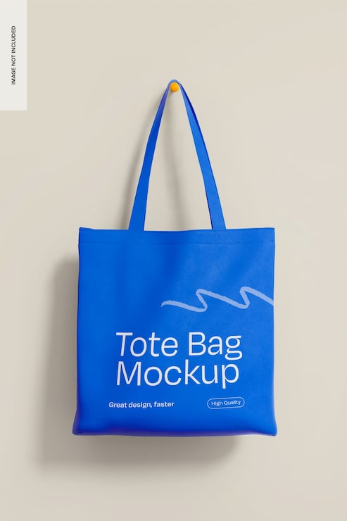 PSD Gratis mockup tas belanja gantung