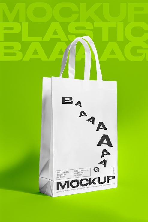 PSD Gratis mockup tas jinjing putih