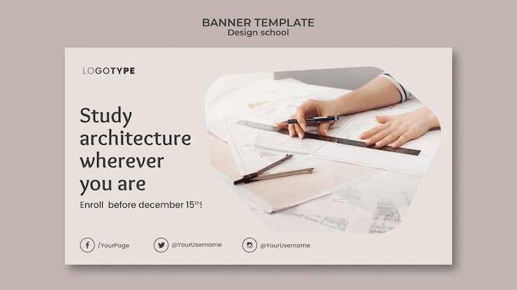 Gratis PSD mode ontwerp school sjabloon banner