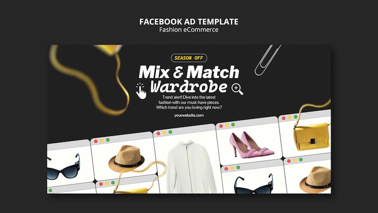 Gratis PSD modecollectie facebook sjabloon
