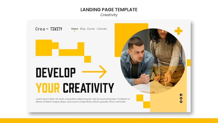 PSD gratuito modello di creatività dal design piatto