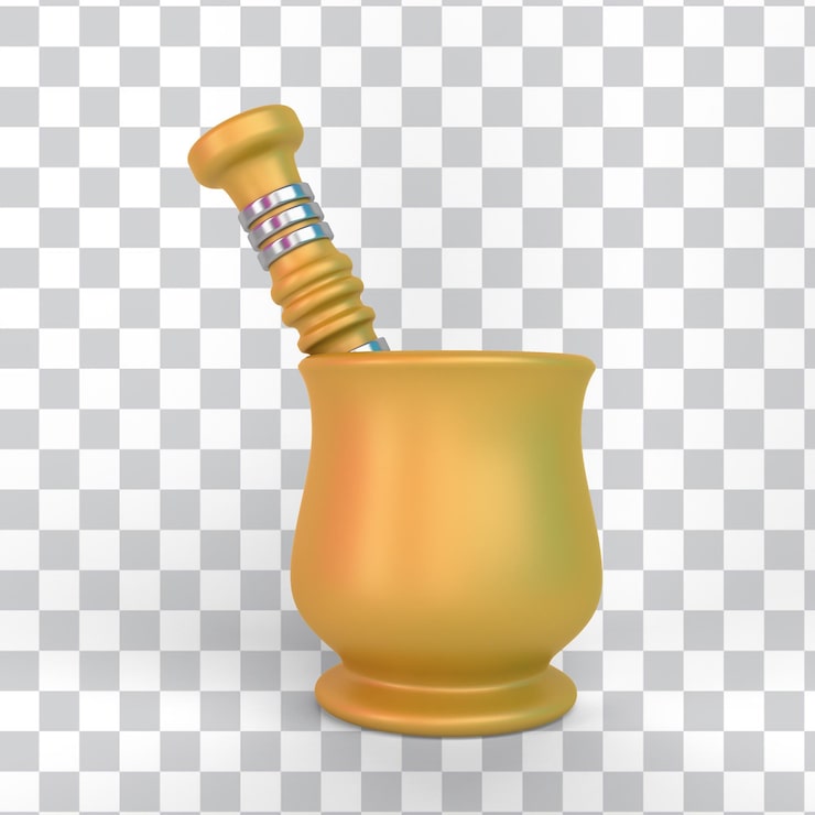 PSD Gratis mortar dan alu idulfitri