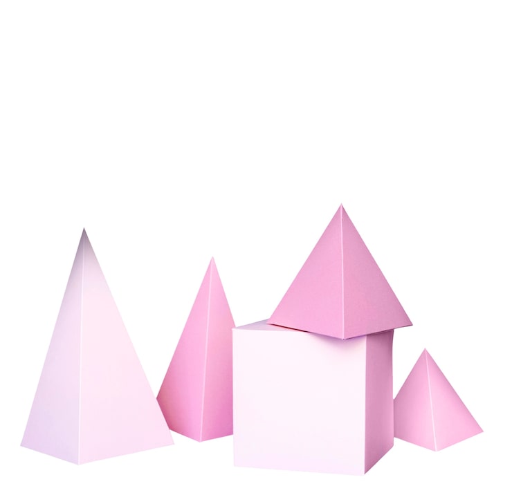PSD gratuito objetos de papel abstractos aislados sobre un fondo blanco