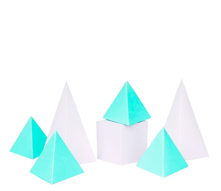 PSD gratuito objetos de papel abstractos aislados sobre un fondo blanco