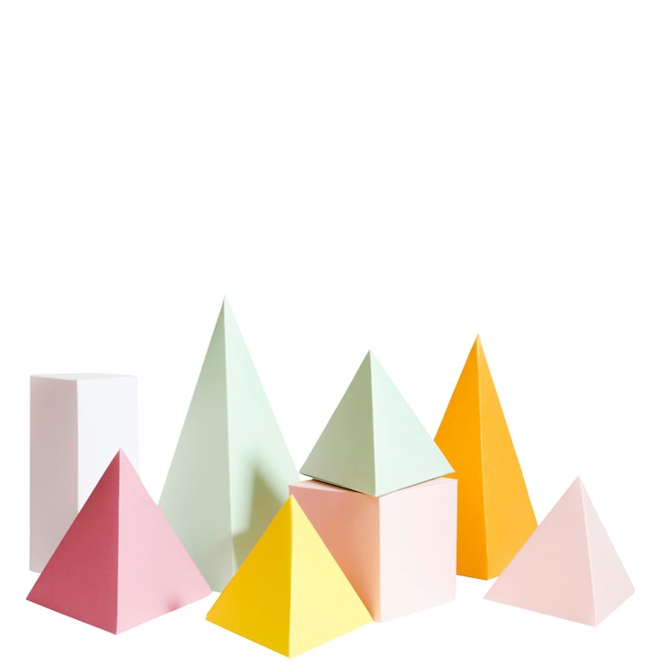 PSD gratuito objetos de papel abstractos aislados sobre un fondo blanco
