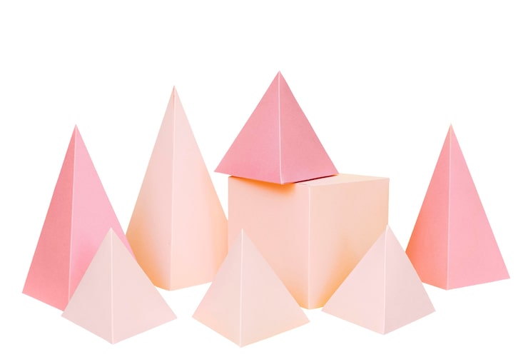 PSD gratuito objetos de papel abstractos aislados sobre un fondo blanco