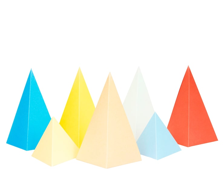 PSD gratuito objetos de papel abstractos aislados sobre un fondo blanco