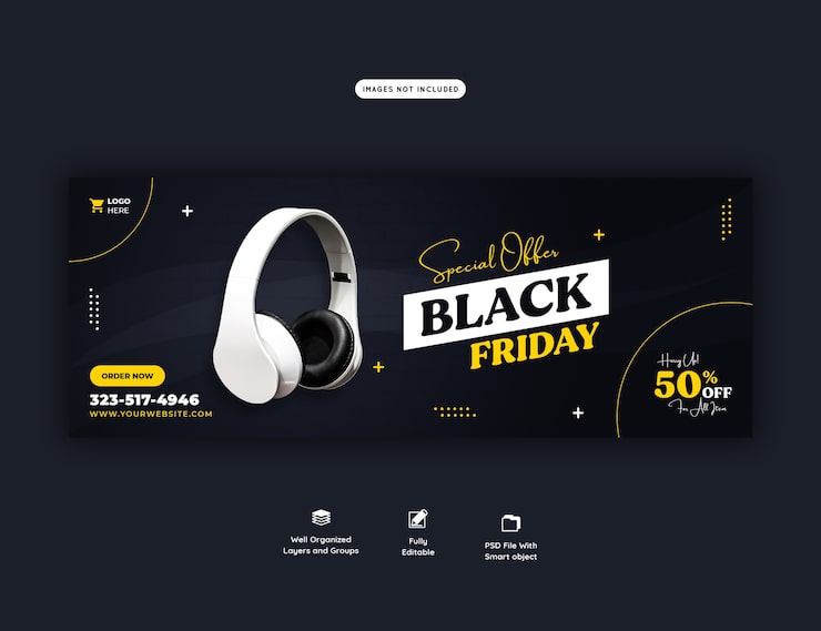 PSD gratuito oferta especial plantilla de banner de portada de facebook de viernes negro
