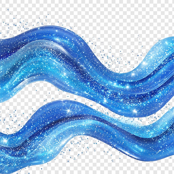 PSD gratuito las ondas azules brillantes un arte abstracto digital