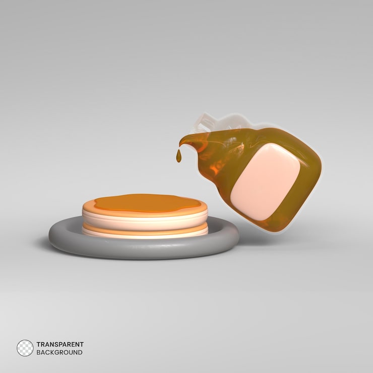Gratis PSD ontbijt item pictogram geïsoleerd 3d render illustratie