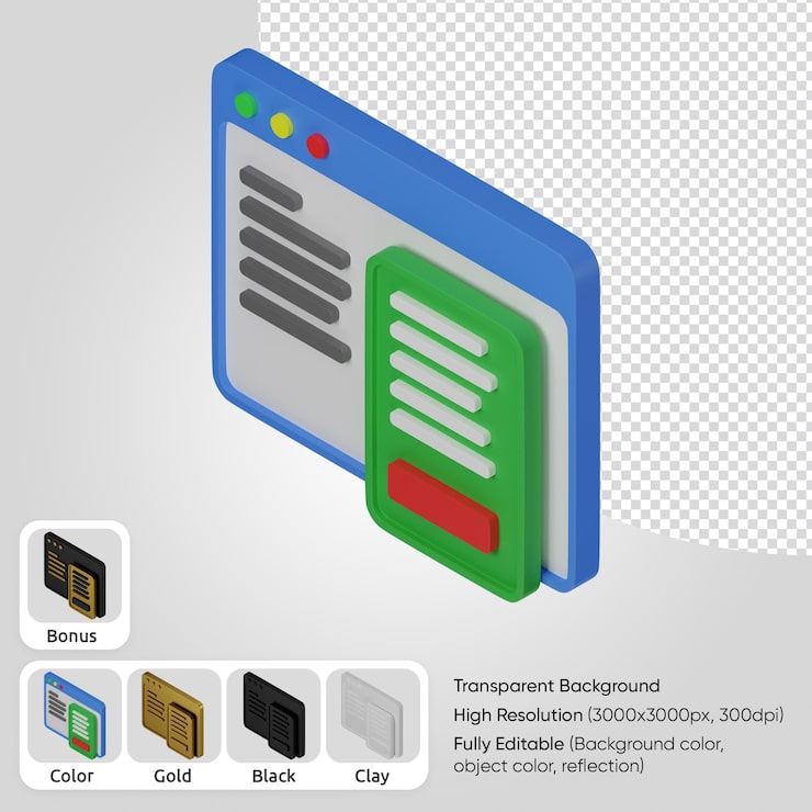 PSD gratuito página web 3d