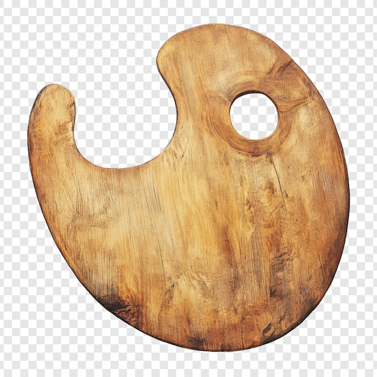 PSD gratuito paleta de artistas de madera de época un encanto rústico