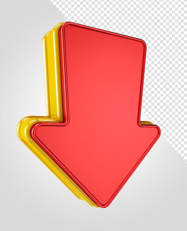 PSD Gratis panah arah render 3d untuk komposisi