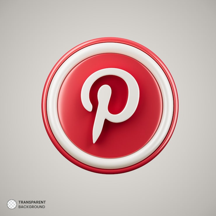 PSD gratuito pinterest logo 3d icono de redes sociales aislado