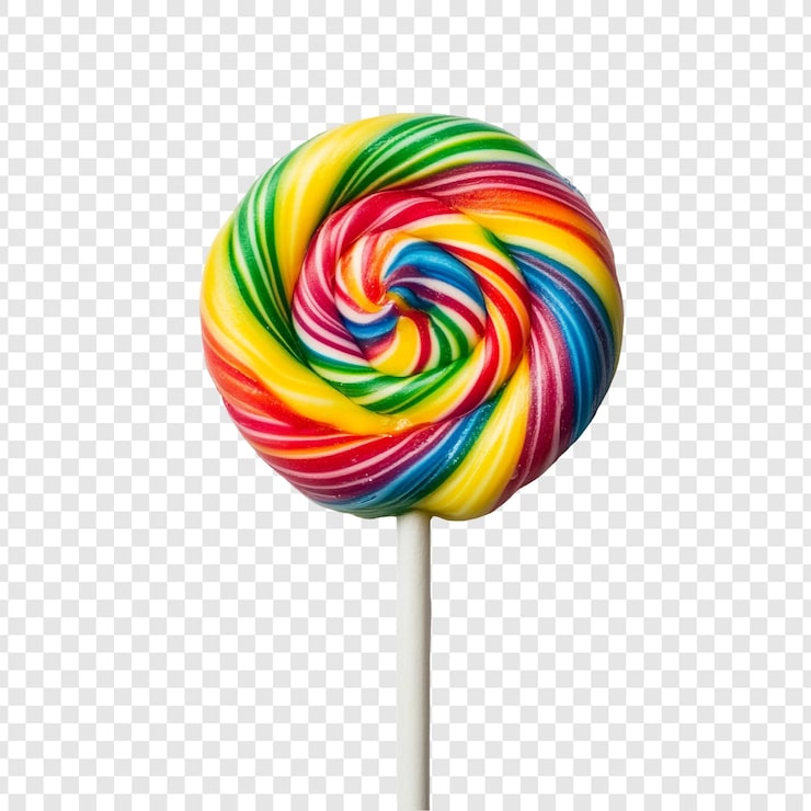 PSD gratuito la piruleta del remolino del arco iris es un deleite