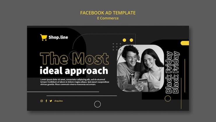 PSD gratuito plantilla de anuncio de facebook de comercio electrónico de diseño plano
