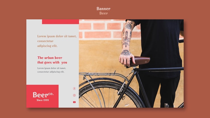 PSD gratuito plantilla de banner de barba urbana