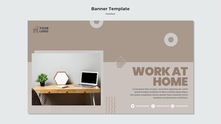 PSD gratuito plantilla de banner de concepto de muebles