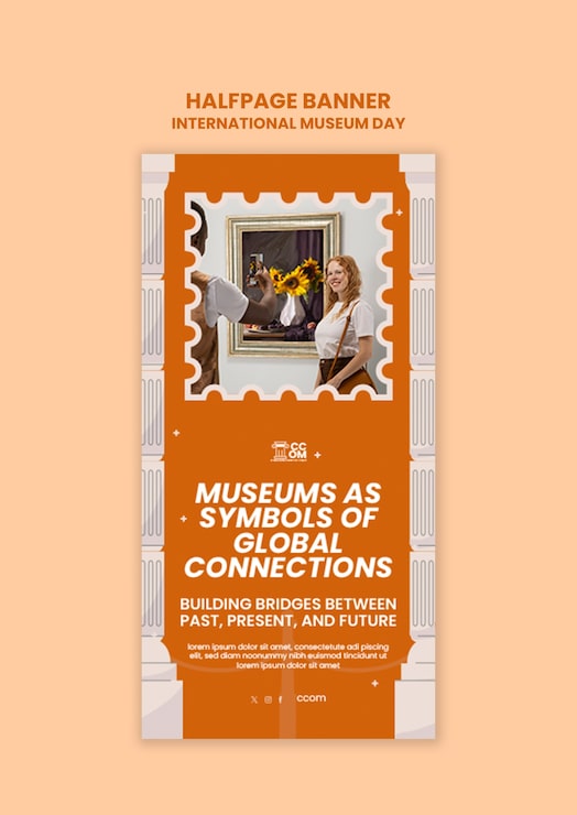 PSD gratuito plantilla de banner del día internacional de los museos