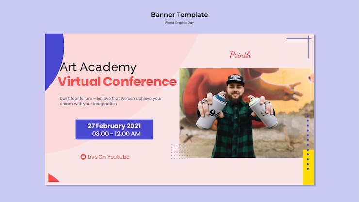 PSD gratuito plantilla de banner del día mundial de los gráficos