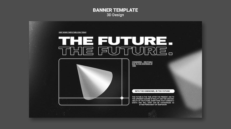 PSD gratuito plantilla de banner de diseño 3d