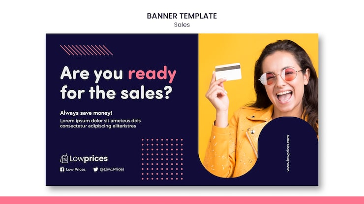 PSD gratuito plantilla de banner de ventas con foto