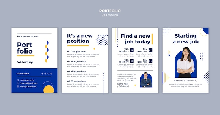 PSD gratuito plantilla de búsqueda de empleo