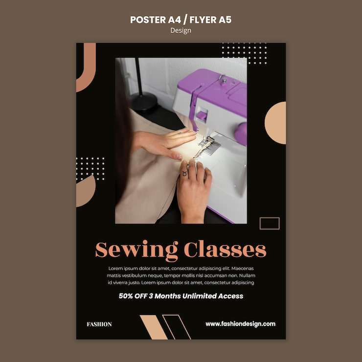 PSD gratuito plantilla de cartel vertical para diseñador de moda