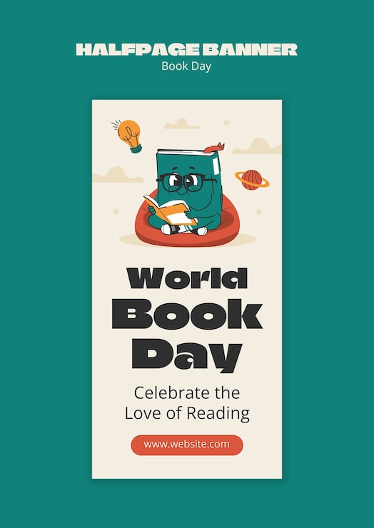 PSD gratuito plantilla de celebración del día mundial del libro