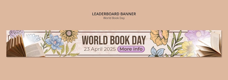 PSD gratuito plantilla de celebración del día mundial del libro
