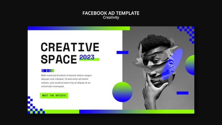 PSD gratuito plantilla de creatividad de diseño plano