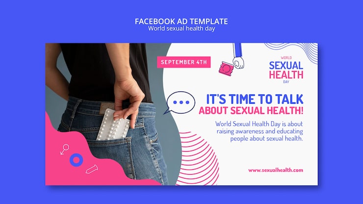 PSD gratuito plantilla de día mundial de la salud sexual de diseño plano