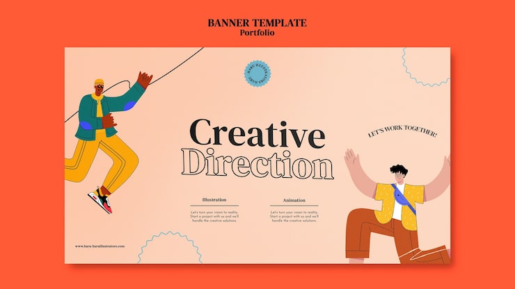 PSD gratuito plantilla de diseño de banner de portofolio