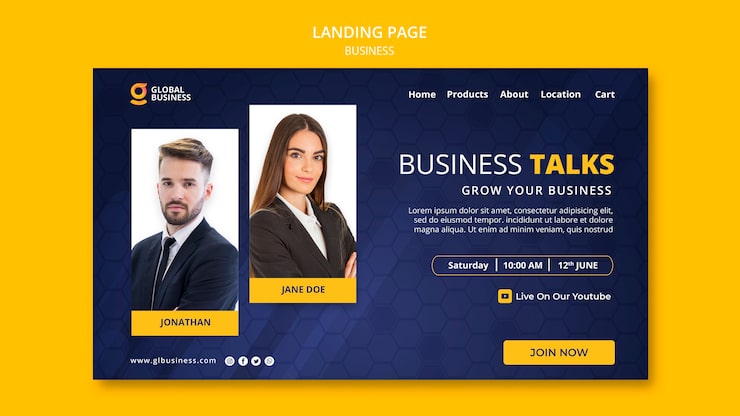 PSD gratuito plantilla de diseño de página de aterrizaje empresarial