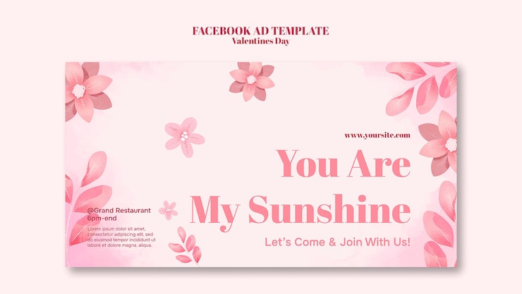 PSD gratuito plantilla de facebook para la celebración del día de san valentín