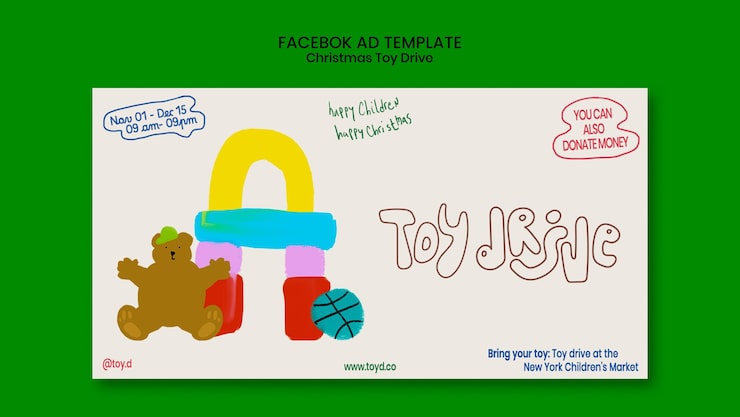 PSD gratuito plantilla de facebook de celebración navideña