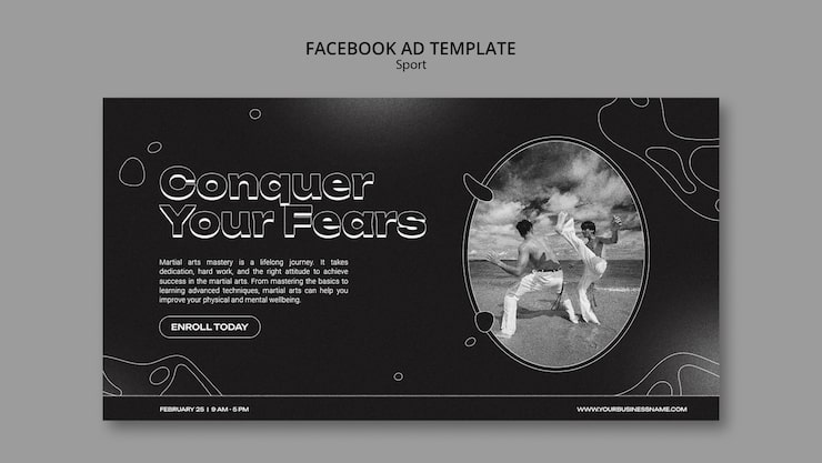 PSD gratuito plantilla de facebook de concepto de deporte