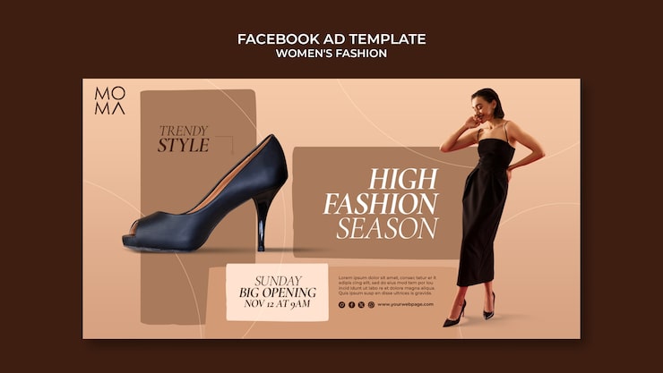 PSD gratuito plantilla de facebook de moda femenina.