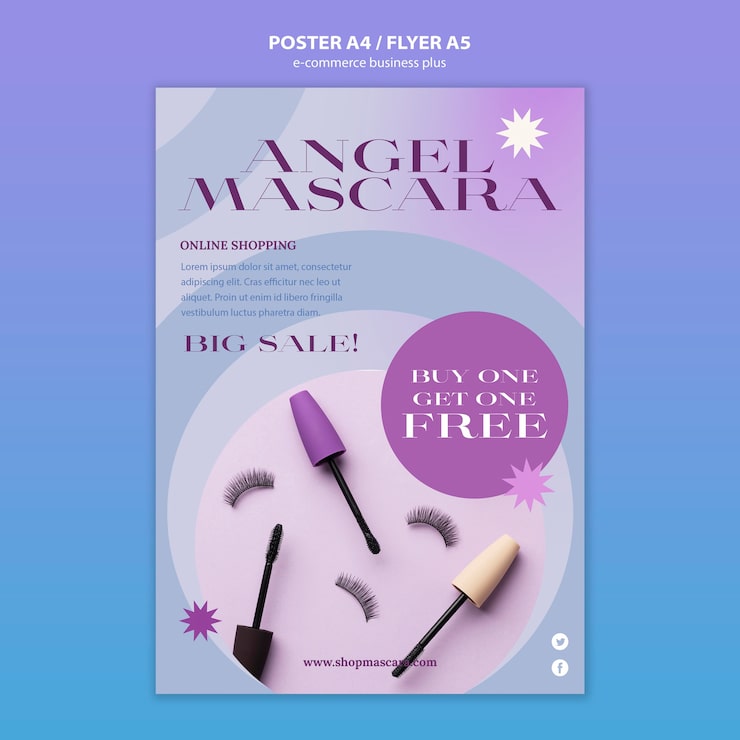 PSD gratuito plantilla de póster de comercio electrónico degradado
