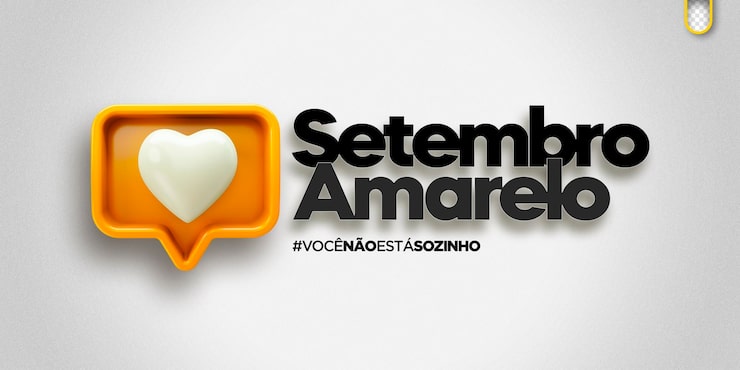 PSD gratuito plantilla psd redes sociales prevención del suicidio mes amarillo septiembre setembro amarelo en brasil