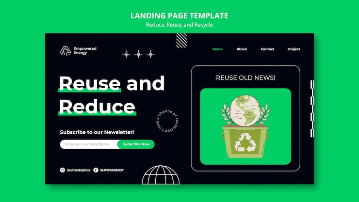 PSD gratuito plantilla de reciclaje de diseño plano