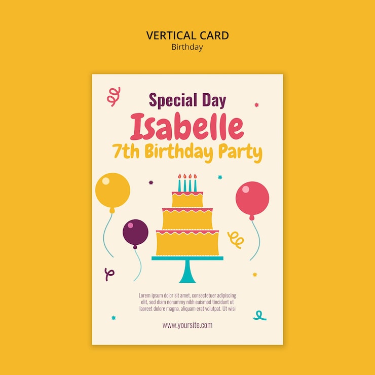PSD gratuito plantilla de tarjeta de felicitación de cumpleaños