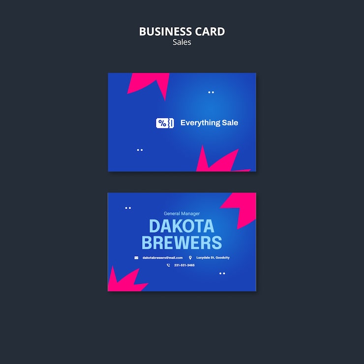 PSD gratuito plantilla de tarjeta de visita de descuento de ventas