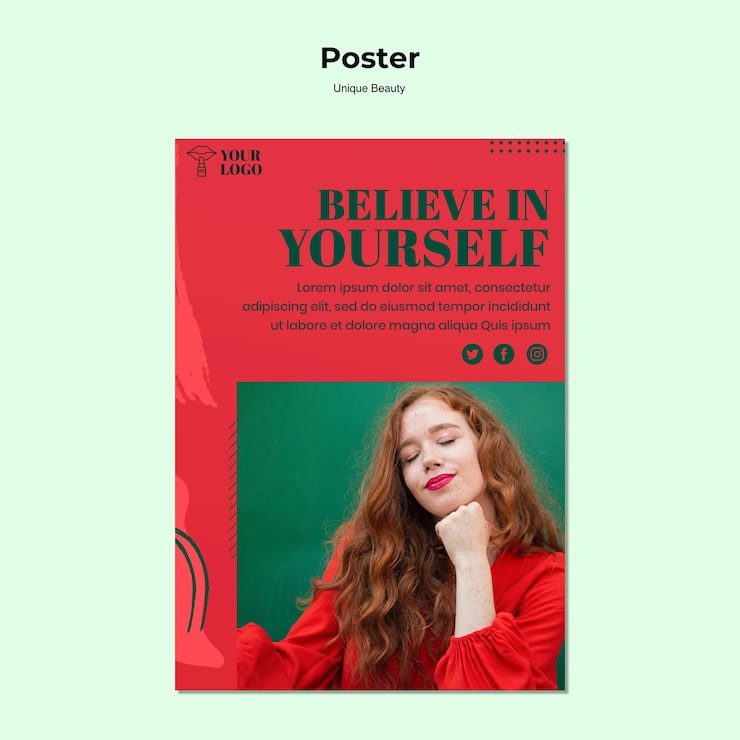 PSD gratuito plantilla única de póster de belleza