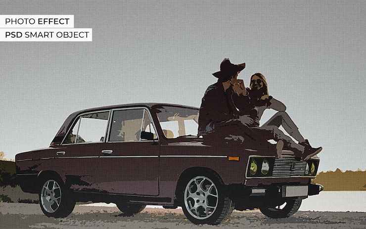 Gratis PSD popart foto-effect