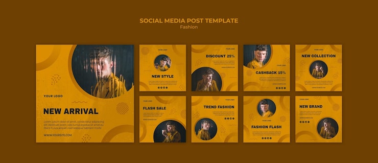PSD Gratis postingan media sosial fashion