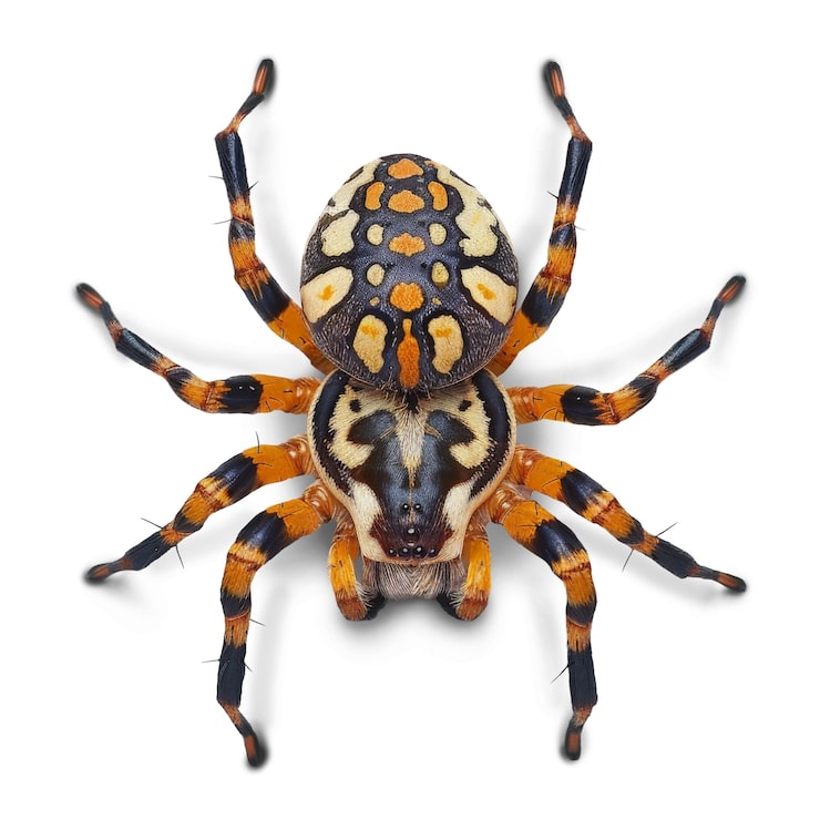 PSD gratuito un primer plano de la araña aislada