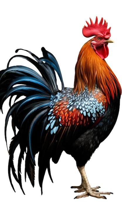 PSD gratuito un primer plano de un pollo aislado