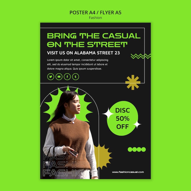 PSD gratuito progettazione di modelli di moda